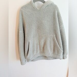 Girls Cozy Green Sherpa Pullover Zara sz 8